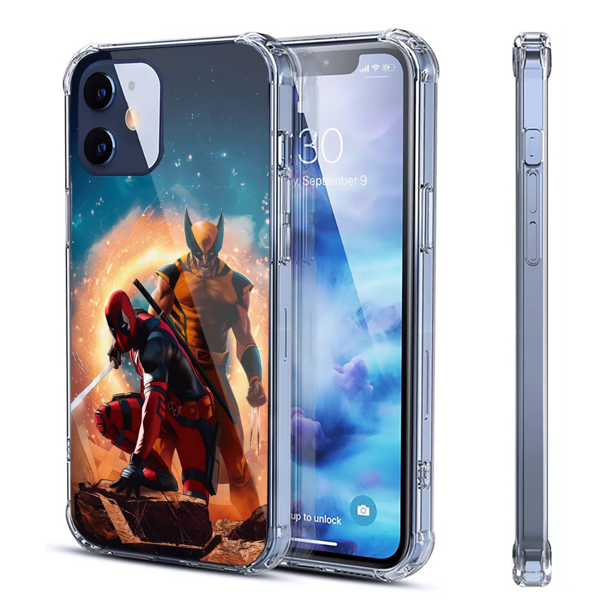 （画像用） Deadpool デッドプール 【iPhone 12シリーズ対応】透明スマホケース（クリアソフトケース）